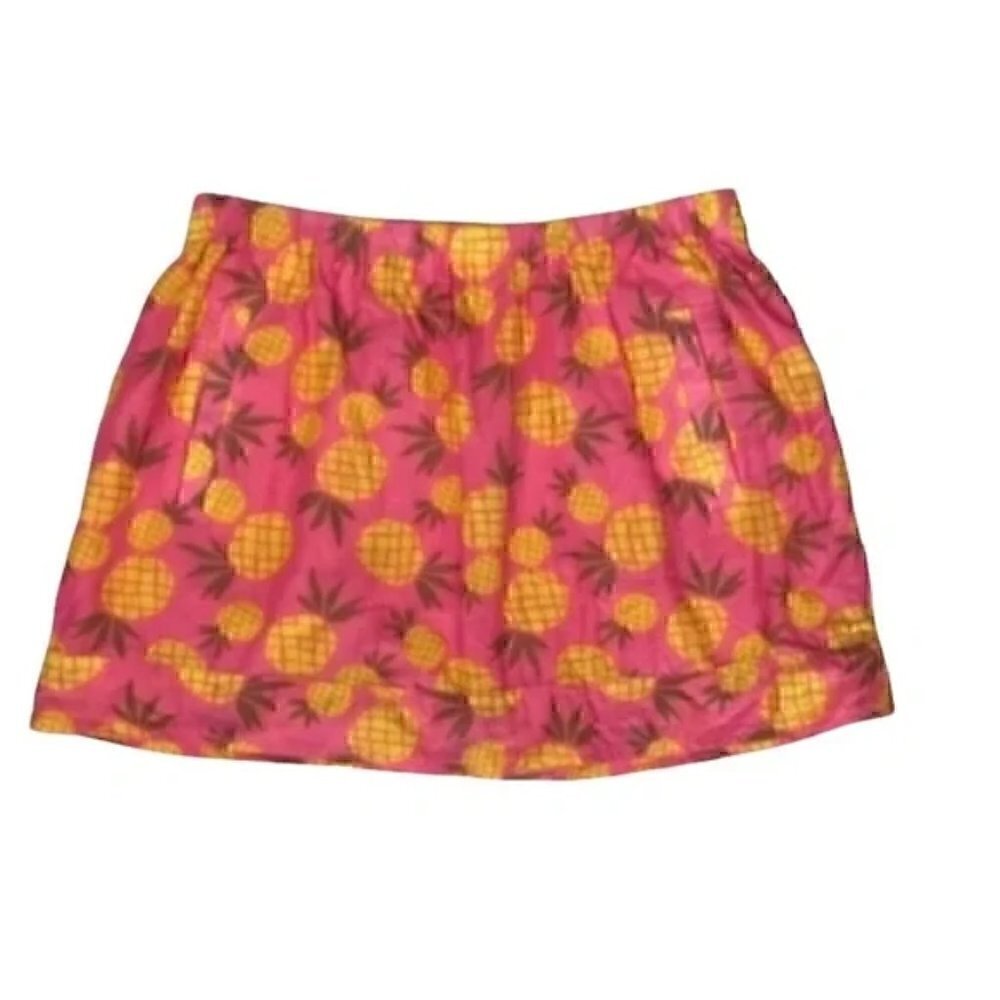 J. Crew pineapple print mini skirt with pockets size Medium Very Good condition